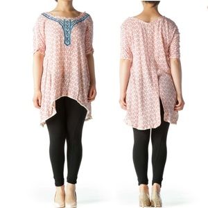 Holding Horses Neckline Embroidery Detail Tunic